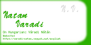 natan varadi business card